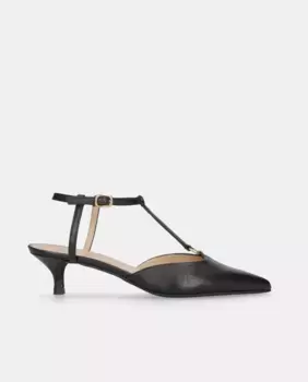 Туфли женские Harriet из кожи наппа с ремешком на щиколотке Mascar, черный