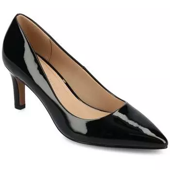 Туфли женские Journee Scylee средней и большой ширины, цвет patent/black