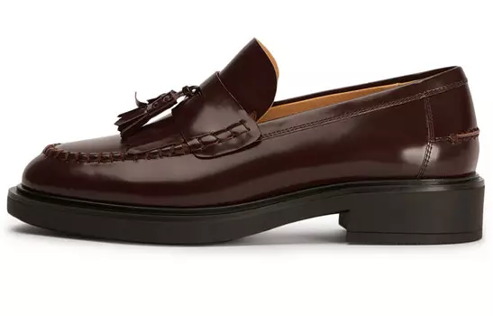 Туфли женские на платформе с низким верхом бордового цвета Tony Bianco