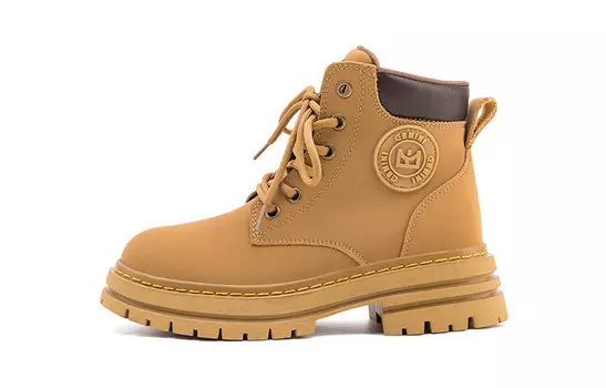 Туфли женские на платформе с высоким берцем цвета кэмел Ebmini, коричневый