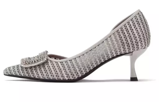 Туфли женские на высоком каблуке 73Hours, серый