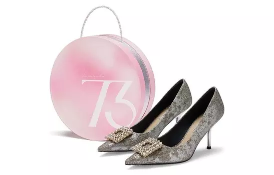 Туфли женские на высоком каблуке 73Hours, золотой/серебряный