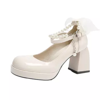 Туфли женские на высоком каблуке Abcylm, бежевый