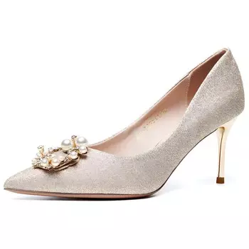 Туфли женские на высоком каблуке Aokang, золотой