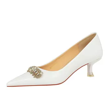 Туфли женские на высоком каблуке Bamiti, белый