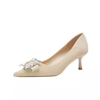 Туфли женские на высоком каблуке Bamiti, хаки