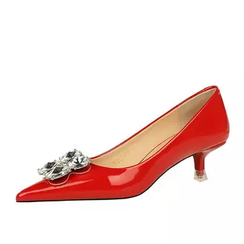 Туфли женские на высоком каблуке Bamiti, красный