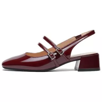 Туфли женские на высоком каблуке Bata, цвет Burgundy