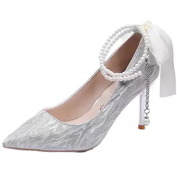 Туфли женские на высоком каблуке Be Good, серебряный