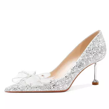 Туфли женские на высоком каблуке Be Good, цвет 6 cm silver