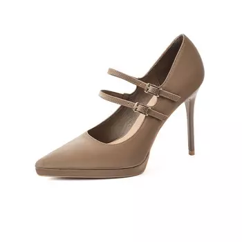 Туфли женские на высоком каблуке Beijiani, цвет Milk Coffee