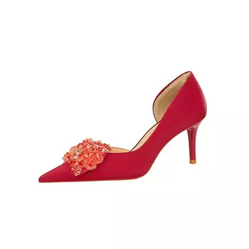 Туфли женские на высоком каблуке Bigtree, красный