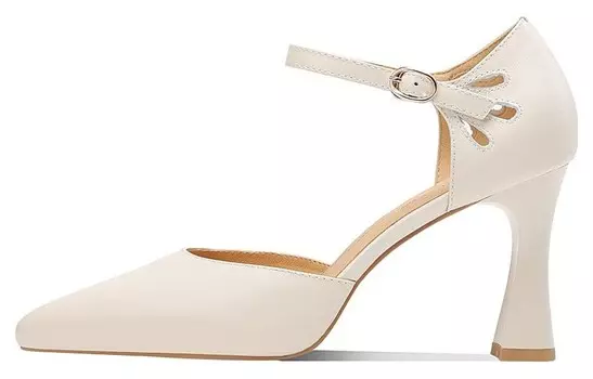 Туфли женские на высоком каблуке Bosssunwen, белый