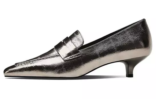 Туфли женские на высоком каблуке Bosssunwen, цвет Antique Gold