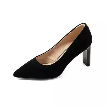 Туфли женские на высоком каблуке Comely, цвет Black (sheepskin suede)