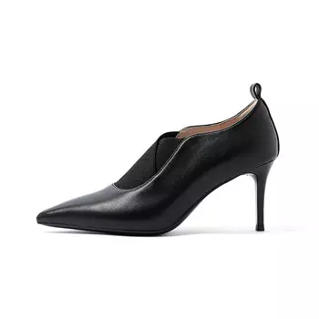 Туфли женские на высоком каблуке Comely, цвет Black (sheepskin suede)