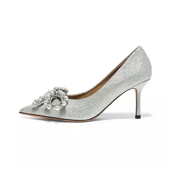 Туфли женские на высоком каблуке Coup De Foudre, серебряный