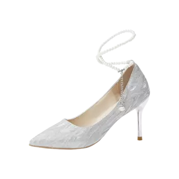 Туфли женские на высоком каблуке Crelinkxlat, серебряный