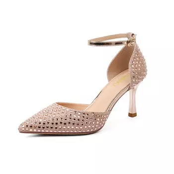 Туфли женские на высоком каблуке Dunnu, серебряный