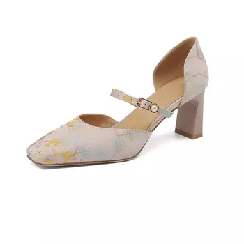 Туфли женские на высоком каблуке Echo&Yolo, серый