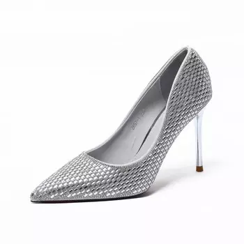 Туфли женские на высоком каблуке Fesoune, серебряный