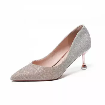 Туфли женские на высоком каблуке Fesoune, серебряный