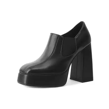 Туфли женские на высоком каблуке Flowerskam, коричневый