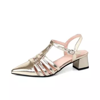 Туфли женские на высоком каблуке Flowerskam, серебряный