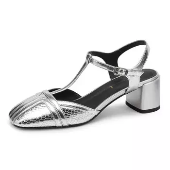 Туфли женские на высоком каблуке Fmm, серебряный