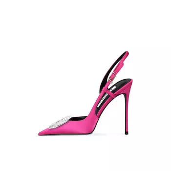 Туфли женские на высоком каблуке Ganxiaojie, цвет Peach pink buckle 8cm