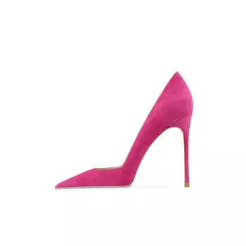 Туфли женские на высоком каблуке Ganxiaojie, цвет Genuine leather, rose red, 8cm