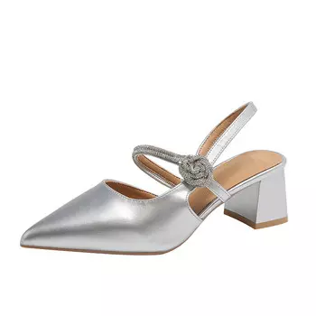 Туфли женские на высоком каблуке Gejiani, серебряный