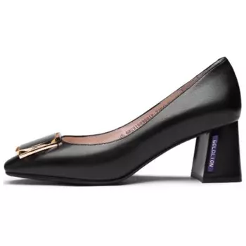 Туфли женские на высоком каблуке Goldlion, черный