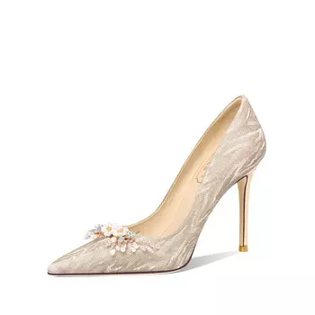 Туфли женские на высоком каблуке Holy Rose, цвет GOLDEN BRANCHES AND JADE LEAVES 6CM