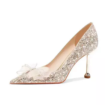 Туфли женские на высоком каблуке Imono, цвет Champagne Gold 6cm