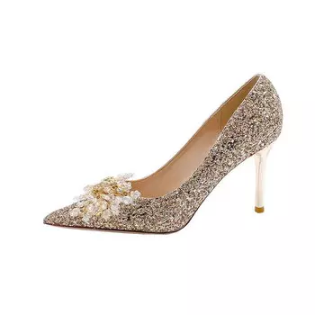 Туфли женские на высоком каблуке Imono, цвет Champagne 6cm