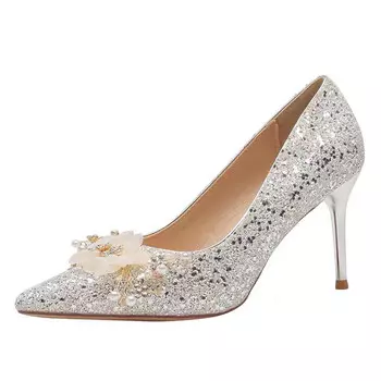 Туфли женские на высоком каблуке Imono, цвет Champagne Gold 8cm