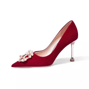 Туфли женские на высоком каблуке Imono, цвет Burgundy 8cm