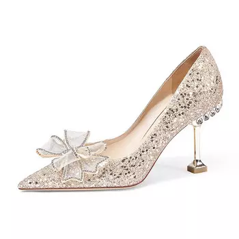 Туфли женские на высоком каблуке Imono, цвет Champagne Gold 6cm