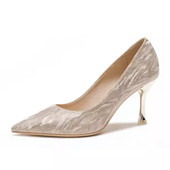 Туфли женские на высоком каблуке Imono, цвет Champagne Gold 8cm