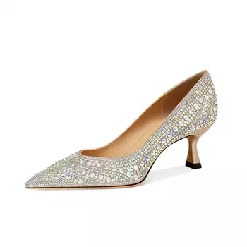 Туфли женские на высоком каблуке Jessica Sophia, цвет Champagne Gold (Glitter/Hot Diamond)