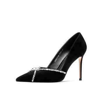 Туфли женские на высоком каблуке Jooc, цвет Classic Black [Heel height 7CM]