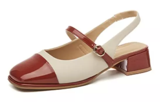 Туфли женские на высоком каблуке Kekafu, бежевый/красный