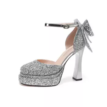 Туфли женские на высоком каблуке Lanza, цвет Silver 11.5CM