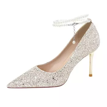 Туфли женские на высоком каблуке Lanza, цвет GOLD 6.5CM