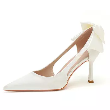 Туфли женские на высоком каблуке Lanza, цвет White 7.5CM