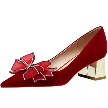 Туфли женские на высоком каблуке Lanza, цвет BURGUNDY 6.5CM