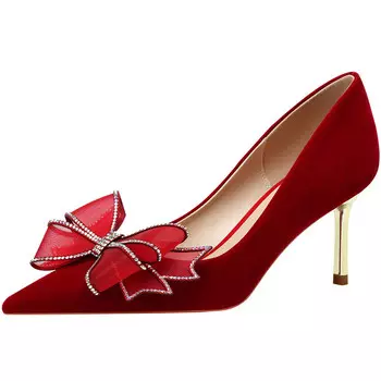 Туфли женские на высоком каблуке Lanza, цвет BURGUNDY 6.5CM