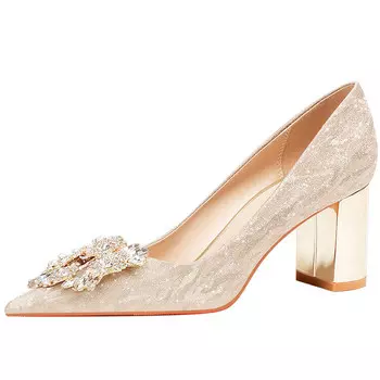 Туфли женские на высоком каблуке Lanza, цвет GOLD 4.5CM