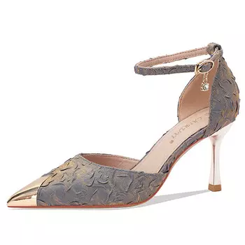 Туфли женские на высоком каблуке Lanza, цвет BLUE 7.5CM